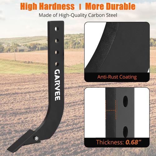 Garvee Box Blade for Tractor, 16 in Ripper Shanks for Box Blade, Box Blade Shank with 4 Holes, Ripper Point/Scarifier Tooth for Box Blade Shank for Replacement, Digging, Plowing