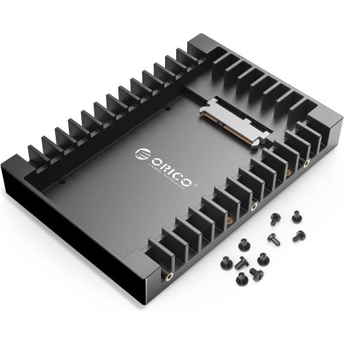 ORICO 2.5 SSD SATA to 3.5 Hard Drive Adapter Internal Drive Bay Converter Mounting Bracket Caddy Tray for 7 / 9.5 / 12.5mm 2.5 inch HDD / SSD with SATA III Interface(1125SS)