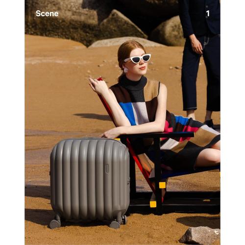 artrips Carry On Luggage 20 Inch for Business Travel & Short Trips, Italian-Inspired Lightweight Hard Shell Suitcase, German PC Matte Shell, Airline Approved, TSA Lock, PINK‼️