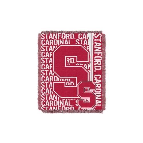 The Northwest Company NCAA Stanford Cardinal Woven Jacquard Throw Blanket  48 X 60  Double Play