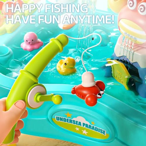 Ocean-Themed Water Table for Toddlers & Kids 3 , Outdoor Water Play Table COLOR PINK