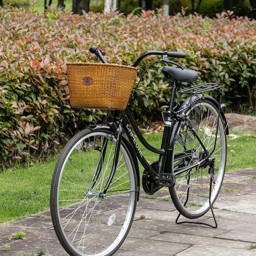 Bike Basket, Handmade Rattan Bicycle Baskets, Front Bike Baskets for Women’, Retro Style Bike Baskets for Adult Bikes