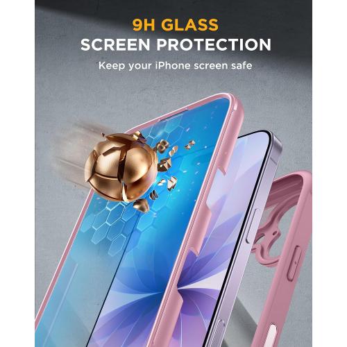 Miracase for iPhone 17 Case 6.3'', Full-Body Military Grade Drop Protection Outdoor Phone case with Built-in Glass Screen &Camera Control,Easy Installation,No Gap,Compatible with MagSafe, Purple