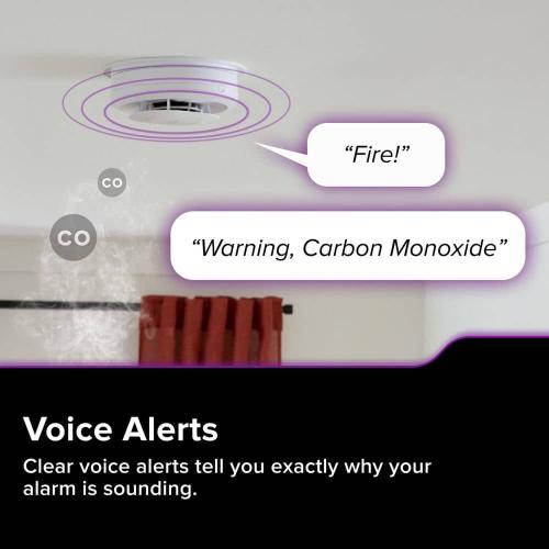 Kidde Hardwired Smart Smoke and Carbon Monoxide Detector, Voice Alerts, Interconnected Alarm