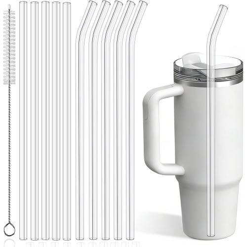 PROOCI 10-Pack 12 Reusable Straws for Stanley & Yeti 30oz-40oz Cup Tumbler