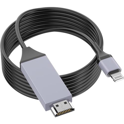 [Apple MFi Certified] Lightning to HDMI Cable Adapter for iPhone,1080P Lightning to HDMI Digital AV Adapter HDTV Cord Compatible with iPhone 14 13 12 11 Pro Max XS XR X 8 to TV Projector Monitor
