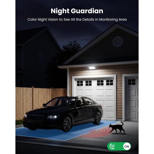 VIZIUUY 3MP Solar Security Cameras Wireless Outdoor, WiFi 6,360°PTZ Camera