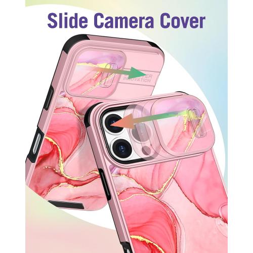 Buleens for iPhone 16 Pro Case 6.3 Inch - with Ring Stand & Camera Cover Aesthetic Cute Designed for Women Girls Pretty Girly Fashion Teens Phone Case for iPhone 16 Pro Compatible with Magsafe