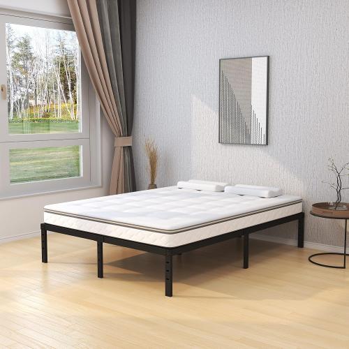 Queen Bed Frame No Box Spring Required Metal Platform