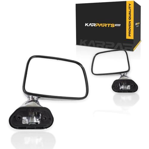 For Toyota Pickup 1989-1995 Door Mirror Driver and Passenger Side | Pair | Manual | Non-Heated | Replacement For 8794089141, 8791089143 | TO1320122, TO1321122