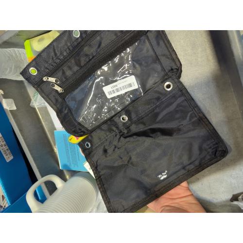 YoeeJob 2 Pack Expandable Pencil Pouches for 3 Ring Binders, Black