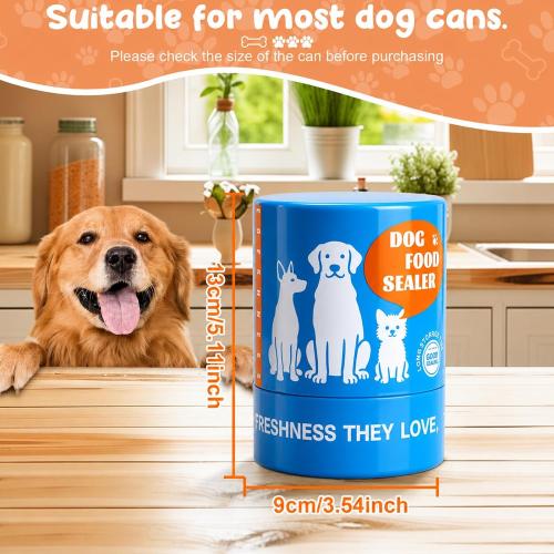 Canned Dog Food Storage，Keeps Dog Food Can Fresh in the Fridge-Reusable Airtight Can Cover Pet Food Sealer, Eliminates Odor, Easy to Use