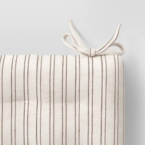 Cotton Striped Chair Pad Black/Natural - Threshold™