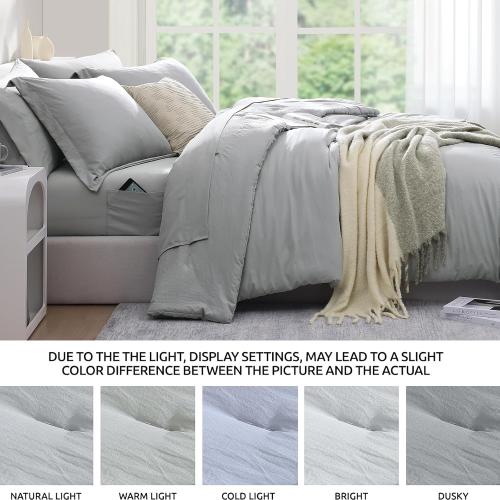 King Size Comforter Set- 7 Pieces Prewashed Bed in a Bag King Bedding Sets