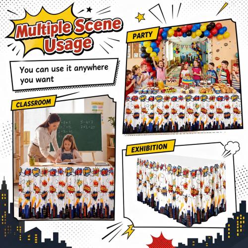 1 Pack Hero Desk Skirt for Teacher Desk Classroom, 29 in X 9 ft