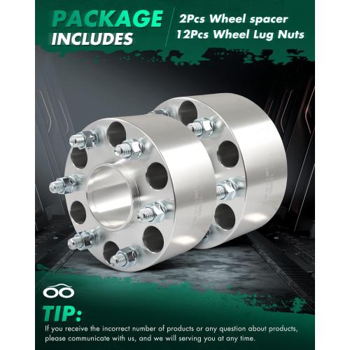 2Pcs 6x5.5 Wheel Spacers 3 inch