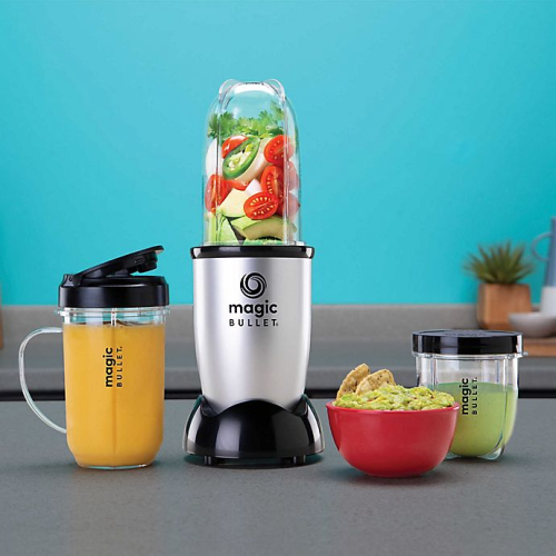 Magic Bullet® 11-Piece Personal Blender and Mixer Set in Silver
