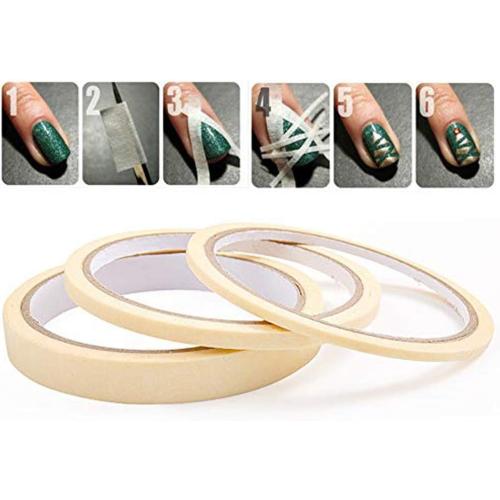 3 PCS Nail Tape for Nail Art Guide Tips French Tip Nail Art Striping Tape