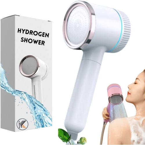 Hydrogen Generator Shower Head – High Pressure Handheld with Vitamin C Filter, Water Softener, Aromatherapy – Removes Chlorine, Hydrates Skin & Hair – 1200ppb Hydrogen