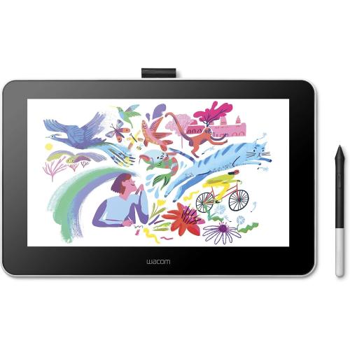 Wacom One 13 DTC133W1D 13.3-Inch LCD Pen Tablet, Liquid Tab, Original Custom Brush Set