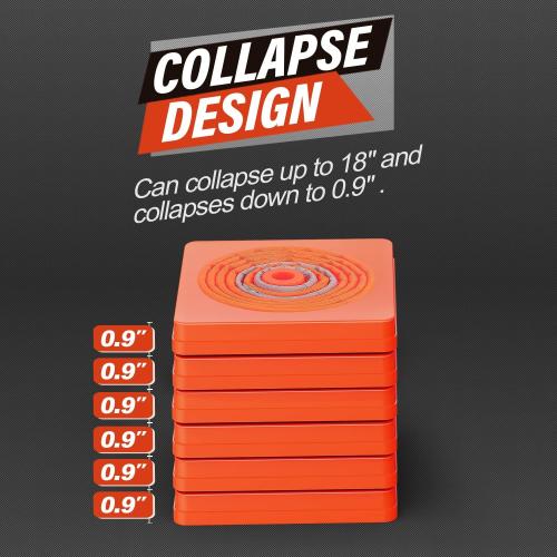 RoadHero 18 Inch 6 Pack Collapsible Traffic Safety Cones, Orange