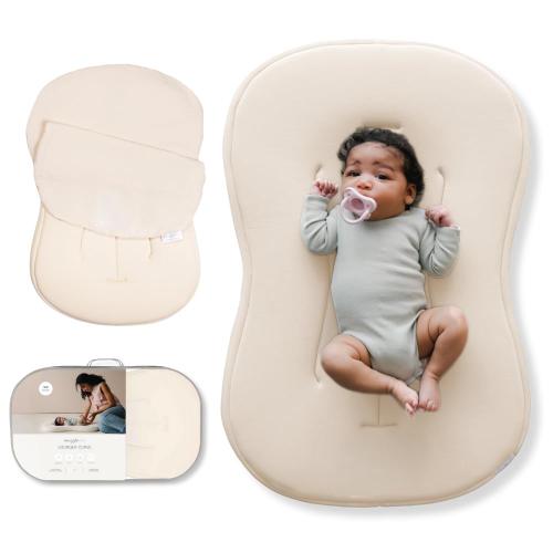 snuggle me Organic Newborn Baby Infant Lounger & Travel Bag - Natural