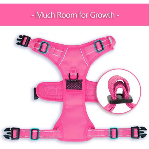 PoyPet No Pull Dog Harness, Reflective Vest with 2 Leash Clips & Handle