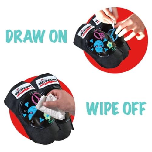 Wipeout 3Pk Pads, Pink, 13.8 Assembled Width, Youth 5
