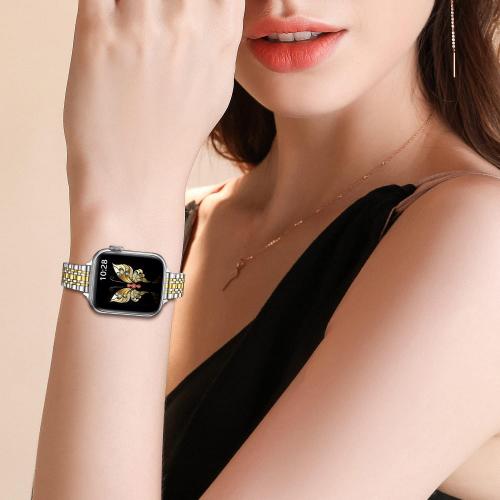 MioHHR Slim Metal Band Compatible with Apple Watch Bands 42/41/40/38mm
