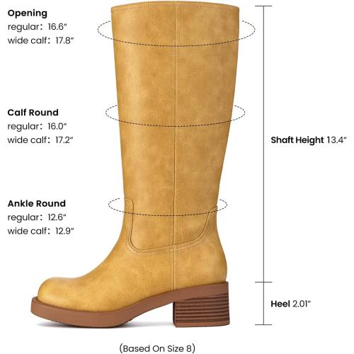 SIZE 7.5 ❗❗Athlefit Knee High Boots Square Toe Ridng Chunky Tall Boots for Women