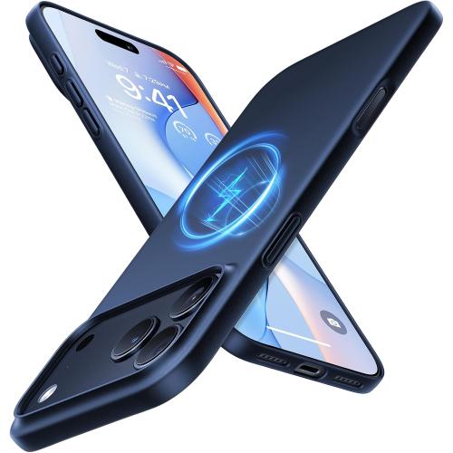 TORRAS Magnetic Slim Fit Case for iPhone 17 Pro Max Thin Deep Blue