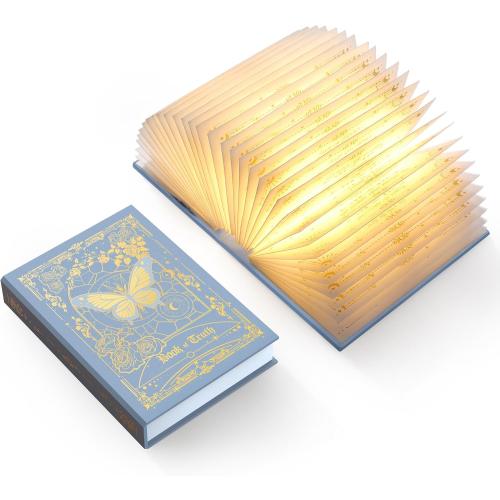Folding Truth Book Lamp, Book Lover Gift, Bookshelf Light, Paper Lamp