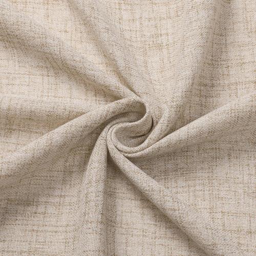 Tollpiz Short Linen Curtains Bedroom Rod Pocket Semi Sheer Curtain Burlap Light Filtering Thick Linen Drapes for Living Room, 38 x 45 inches Long, Natural, Set of 2 Panels