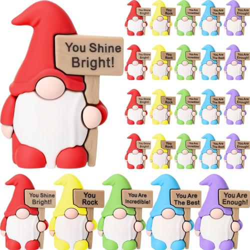Bucherry 25pcs Mini Positive Gnomes Figures Miniature, Gnome, PVC