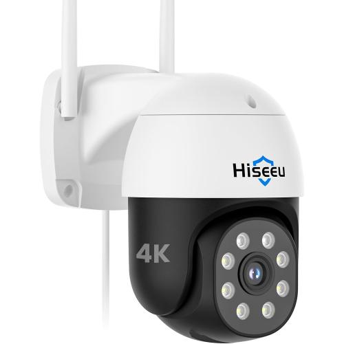 Hiseeu 4K 8MP Security Camera Outdoor, Wireless Home Security Camera