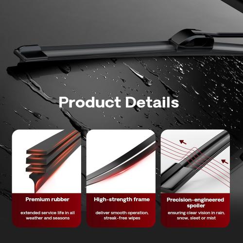 BERG REGEN 19 19 Windshield Wiper Blades Replacement for Toyota Sequoia 2001-2007, Toyota Tundra 2000-2006, Jeep Liberty 2002-2012, Dodge Nitro 2007-2011 –Genuine OEM Quality (Set of 2)