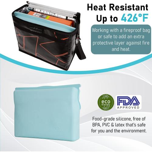 Flypal Waterproof Document Bag, Airtight Protection for Valuables, Laptop | Patented Pinch Close Seal • Fits Fireproof Bags & Safes • Seamless One-Piece Silicone Design • Fits Binders & Legal Documents