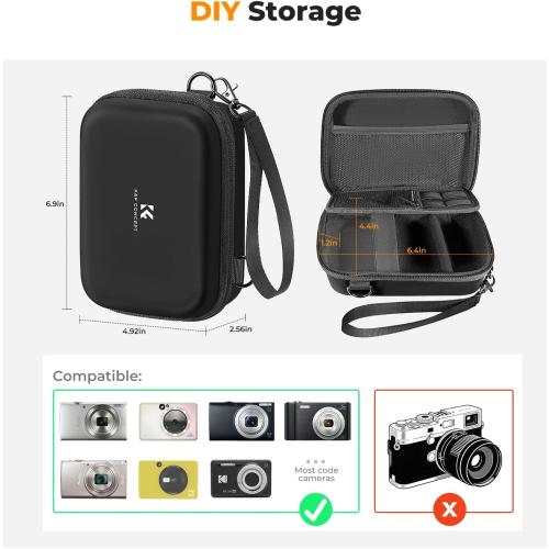 K&F CONCEPT Carrying Case for Digital Camera, Hard Shell Protective Case
