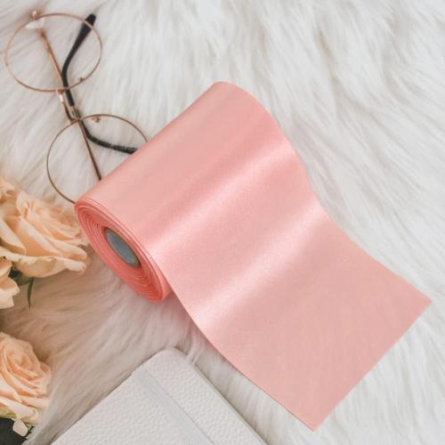 TONIFUL Rose Satin Ribbon Wide 4 Inch 22yd for Gift Wrap Christmas Decor