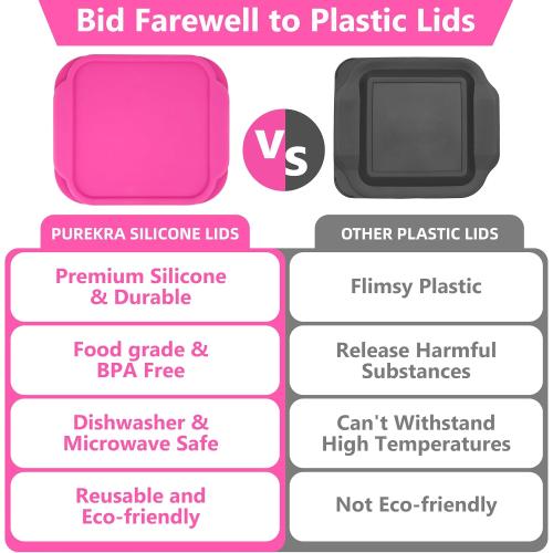Silicone Lids for Pyrex 222丨232丨233丨222-D丨232-D丨233-D Glass Baking Dish, 3 Pack Silicone Lids for Pyrex Glass Baking Dish, Dishwasher & Freezer & Microwave Safe (Baking Dish Not included)