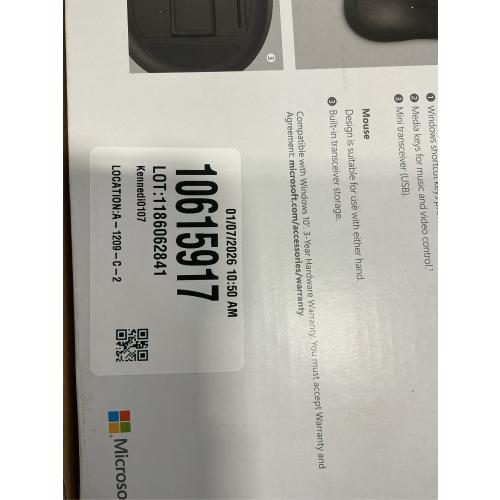 Microsoft PY9-00001 Wireless Desktop Keyboard & Mouse 850 - USB 2 - Black