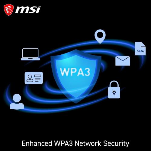 MSI Herald BE9400 PCIe Card WiFi 7 Three-Band for Desktop, Bluetooth 5.4, 6GHz, MLO, 320MHz, 5.8 GB/s