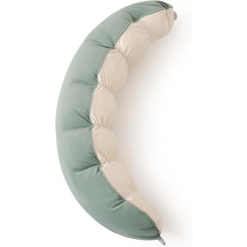 Peallow(Pat. Pend) – Long Round Body Pillow for Adults, Bolster Pillow for Sleeping, Soft and Supportive Pillow for Sleeping & Lumbar Support (Green-White, 39)