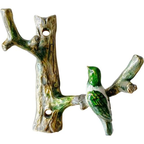 Vintage Bird Shaped Decorative Wall Hook Rack Hanger for Hanging Clothes Coats Towels Keys Hats, 1 Pack Antique Metal Mounted Wall Hook