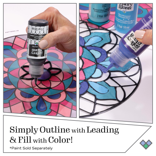 Gallery Glass Black Craft Paint Exterior and Interior 8 oz
