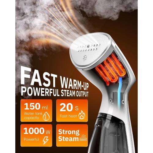 OGHom Portable Travel Handheld Steamer for Clothes, Garment Wrinkle Remover