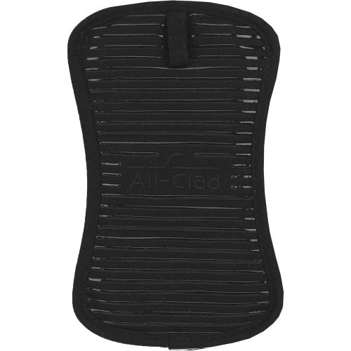 Set of 2 Color Black All-Clad Premium Pot Holder & Hot Pad: Heat Resistant to 500 Degrees - 100% Cotton, 10x6.25 Hot Pad for Kitchen and Barbeque,