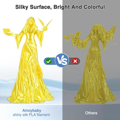 Yellow Silk PLA Filament 1.75mm High Gloss 3D Printer Filament 1kg