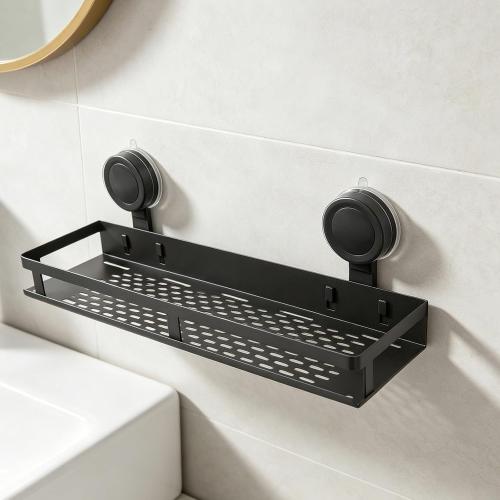 Aluminum Shower Shelf, with Towel Bar and Hooks(40cm)