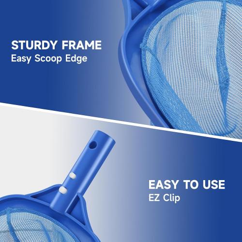 Swimming Pool Cleaning Kit - Includes Pool Skimmer Net, 18 Pool Brush